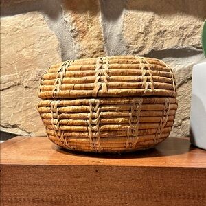Handcrafted Woven Basket - Natural Brown